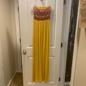 yellow maxi dress